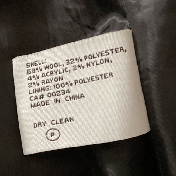 LONDON FOG Women's Wool Blend Midi Coat Sz M, Black, Tie Belt, Fall/Winter - Picture 7 of 9